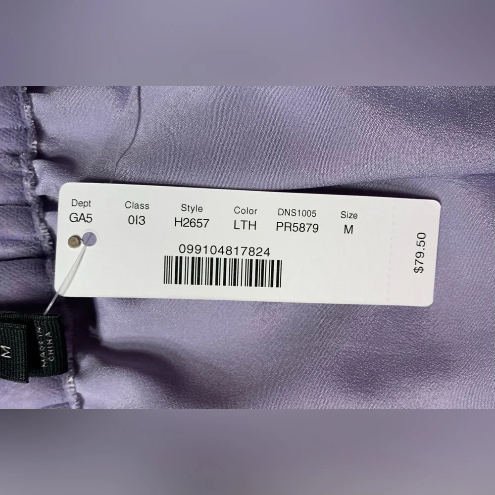 J Crew H2657 NWT Lavender Velvet Peplum Mini Casual Skirt Light Thistle - M - Picture 9 of 11